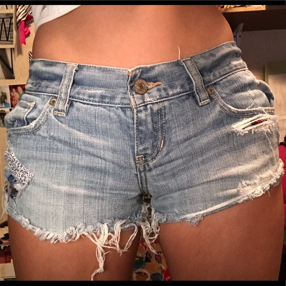 Abercrombie & Fitch Distressed Denim Shorts